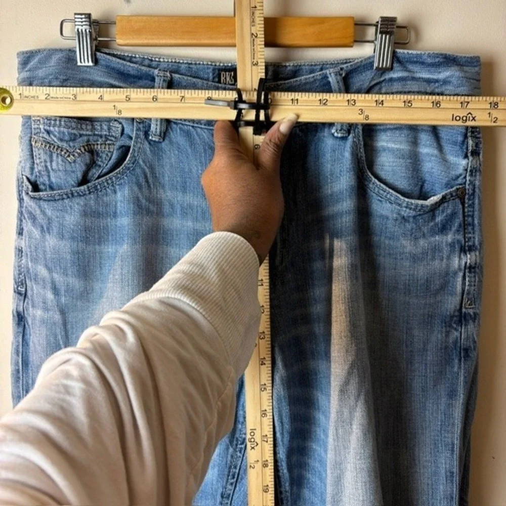 Mens 34L BKE Vintage Welder Long Straight Jeans Blue Outdoor Western Workwear